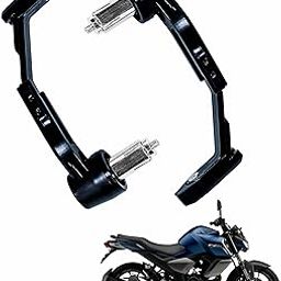 Asryd Motorcycle Brake Clutch Lever Guard Handlebar Protectors 7/8” 22MM CNC Alloy with Adjustable Angle Length (Black) for Yamaha FZ V3 (Pack of 2)-26