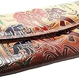 Womens AKII Shantiniketan Genuine Leather Hand Made Stylish Designer Small Pouch Bag Multipurpose Bag-image-56