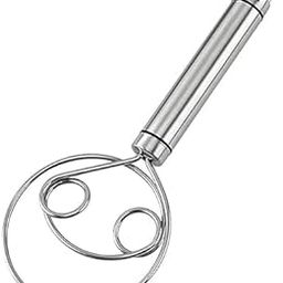 QUALIZA Stainless Steel Atta Kneader, Dough Maker, Flour Mixer, Bread Mixing Tool, Roti Atta Blender Beater Manual Flour Mixer for Egg, Bread, Cake, Pastry, Pizza Dough-30