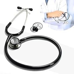 3S Aalitmun Excel III Dual sided diaphragm high Acoustic stainless steel Manual Stethoscope (Black)-image-61