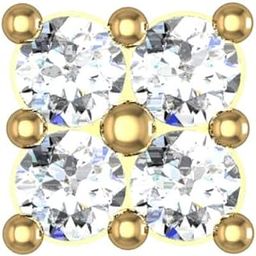 18K/14K Yellow Gold Nose Pin(Screw) for Women-image-48