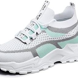 Women's Spring Woven Mesh Shoes – Soft Sole, Breathable & Lightweight Casual Footwear| 38 | White Green-picture-9
