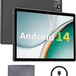 Tablet 10 Inch Android 14 Tablets, 6GB RAM 64GB ROM 1TB Expanding, Quad-Core Processor, 1280x800 LCD Touch Screen, WiFi 5, Dual Camera, BT5.0, 6000mAh Battery (Black)-19