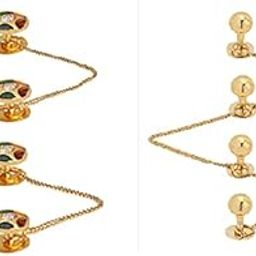 Brass Kurta Buttons Combo with Multi Color and Golden Ball with Chain (Multi Color + Golden Ball)-1