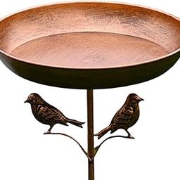 MERISHOPP Bird Bath Bowl Metal Stand Iron Pedestal Bird Feeder for Patio Outdoors Yard-image-19