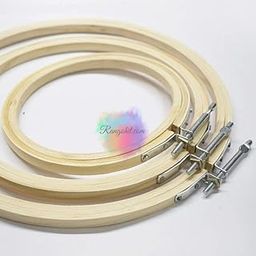 Wooden Embroidery Hoop Ring Frame with Iron Key : Set of 3 pcs : Size 6,8,10 Inches, Perfect for Versatile and Detailed Stitching Projects-image-0