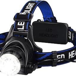 Wegics Headlamp,High Lumen Usb Rechargeable Led Headlamps,Zoomable Lightweight 3 Modes Head Lamp,Adjustable Ipx4 Waterproof Headlamp Flashlight For Adults,Hiking,Running,Camping (Battery Include)-18