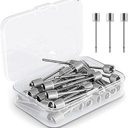 Motorenbau Air Pump Needle 35pcs, Ball Inflation for Basketball, Soccer, Volleyball, Football or Rugby Balls Replacement Pin Inflating with Storage Box Silver-image-40