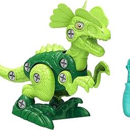 ArtSpark DIY Dinosaur Toy Set – STEM Construction Building Kit with Tools for Kids, Educational Toy for Boys & Girls Age 3+ Years ((Green))-image-44