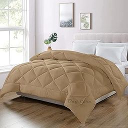 Day care - 500 GSM Diamond Stitch Premium Soft Hotel Quality-Down Alternative Comforter (90" x 90" Inches/228cm x 228cm) - Comforter for Queen Size Bed|Beige-image-33