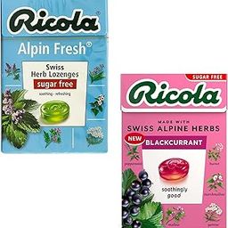 Ricola Sugar Free Alpin Fresh & Ricola Blackcurrent | Swiss Herb Lozenges Drops | Ricola Candy | Herbal Candy | Sugar Free Mint Drop | Herbal Sweet (2 x 40g)-image-14
