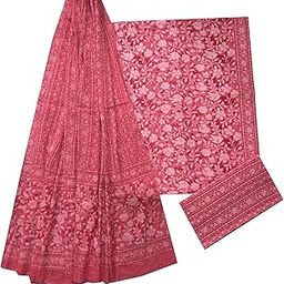 Dress Material Unstitched Women Salvar Dupatta Cotton Suit printed 13-image-90