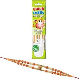 Quick Milk Magic Sipper Straw with Premium Om Rakhi | Rakhi Gift For Brother | Magic Sipper Straw | 11-image-69
