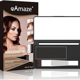 eAmaze Root Cover Up, Root Touch Up Powder for Thinning and Receding Hairlines, 8g (Black) - Instantly Conceals Hair Loss, Grey Hair and Thin Hair with Hairline Shadow Filler for Men & Women (Black)-15