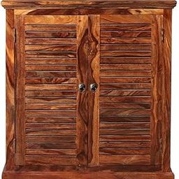 MAYOOR ART Solid Sheesham Wooden Shoe Rack for Home & Office | Wooden Cabinet Storage with 3 Shelves & 2 Door | Shoe Organizer for Office | Shoe Stand for Entryway | (Honey Brown Finish)-image-47