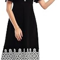 Western Dress for Women|Viscose Crepe Dress for Women|Fit & Flare Dress for Women|One Piece Dress for Women-image-3