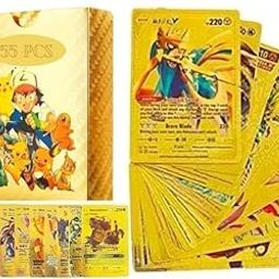 FowWelt Pokémon Card Set – 55 Rare Unofficial VMAX GX VSTAR Cards | Shiny Battle Trading Cards for Kids & Collectors | Gift Pack - Gold-picture-18