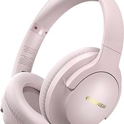 YUMONDEAR Bluetooth Headphones Over Ear, 80H Playtime Wireless Headphone with 3 EQ Modes, Built-in Mic, Deep Bass, HiFi Stereo Foldable Wireless Headset for iPhone PC Travel Workout Office (Pink)-6