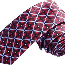 RareCombee Group men's classic with maroon coloured check 100% microfiber necktieandfree size with suitable pocket square-22