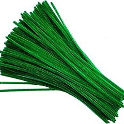 PRANSUNITA Pipe Cleaners 25 Pcs,Chenille Stems for DIY Crafts Decorations Creative School Projects (6 mm x 12 Inch), Color Green-picture-32