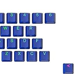 Ranked Rubber Keycap Set | Double Shot Translucent | OEM Profile for Mechanical Gaming Keyboard (Dark Blue, 23 Keys)-picture-29