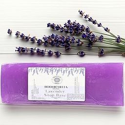 Bodhichitta Glycerin Lavender Soap Base |100% Pure Organic & Natural | Paraben, SLS, Chemical Free | Melt & Pour Soap Base Bar For Soap Making 1kg-3