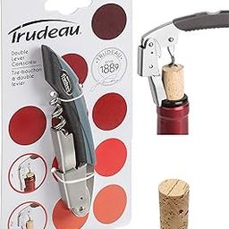 Trudeau Double Lever Corkscrew - Silver/Grey Metal Bottle Opener-26