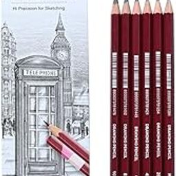 Doms Drawing & Sketching Graphite Pencils - Grade HB, 2B, 4B, 6B, 8B & 10B | Hi Precision For Sketching | Dark & Neat Drawing | Comes With 1 Eraser (Pack of 6 x 5 Set)-18