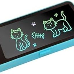 Rensom Toy Writing Tablet with Pencil Case, 2-in-1 Digital Drawing Board and Storage Box (Multicolor)-picture-16