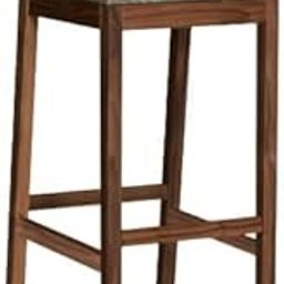 Genuine Decor Simple Wooden bar Chair Wooden Bar Stool Restaurant Counter Chair Kitchen Counter heigh Chair Dimension: 15.75" Sq. x 41" H, x 15.43 Inch. (Dark Brown)-image-26