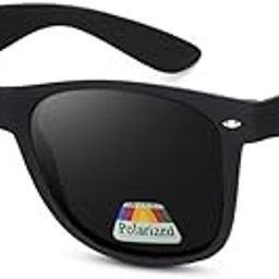 Polarized Wayfarer Sunglasses, Matte Black Frame, Dark Lenses For Men Women-picture-55