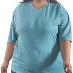 Women Plus Size Cotton Round Neck Half Sleeve Casual T-Shirt, Sleep, Night, Yoga, Daily Gym n Lounge Wear a Short Tee n Top-image-41