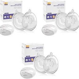 SNOWIE SOFT® 2-Pack Reusable Nipple Caps for Breastfeeding Mothers Food Grade BPA Free Silicone PP Material Wearable Leak Proof Breast Milk Collector Shell On The Go 160ml 3PCS-14