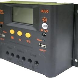 LCD Solar Charger Controller PWM Dual USB Battery Charge Regulator Panel 48V 60A-53