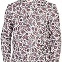 Men's Printed Nehru Jacket | Stylish Ethnic Blazer for Wedding, Party Slim Fit Bandhgala Modi Jacket for Traditional Outfits-picture-12