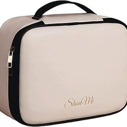 Nispruhay Travel Cosmetic Toiletry Storage Pouch Water-Resistance Vanity with Hanging Hook Partitioned Storage for Business Travel Women, Girls (Black White)-image-53
