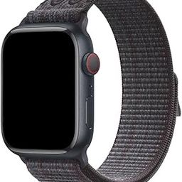 DailyObjects Sports Loop Watch Strap Compatible with Apple Watch Series 9/8/7 41mm, SE2/SE/6/5/4 40mm, Series 3 38mm | Series10 42mm Black Grey -Watch Not Included-image-7