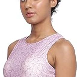 Kiltan Twin Shoulder Round Neck Printed Padded Crop Tankini Top for Women Swimwear Beach wear-image-36