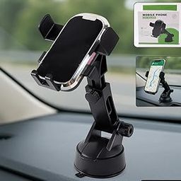 Car Phone Holder with Suction Cup Mount, 360° Rotation, Washable Gel Adhesive, Dashboard Compatible-image-67