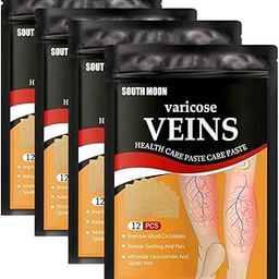 SANTALON Varicose Vein Relief Patches – Pain Relief for Varicose Veins, Swelling, Muscle & Joint Pain – Circulation & Soothes Discomfort [12 Patches in One] (Pack of 4)-image-85