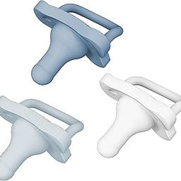Dr. Brown's HappyPaci 100% Silicone Pacifier 0-6m, BPA Free, White, Blue, Light Blue, 3 Pack-11
