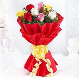 FNP Live Flower Bouquet of 8 Roses In Premium Packing For Birthday Gift, Anniversary Gift, Wedding Gift, Congratulations Gift & Gift For Special Occasions (Same Day Delivery)-image-63