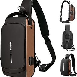 Anti-Theft Hard Shell Crossbody Sling Backpack Bag for Men & Women, Waterproof Casual Sling Chest Bag with USB Charging Port for Travel, Biking, Hiking, Gym Daily Use-picture-13