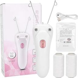 Ladies Facial Hair Remover Electric Women's Beauty Epilator, Cordless Electric Facial Threading Hair Removal for Women, Rechargeable Face Hair Remover Cotton Thread Epilator Body Hair Removal Device-13