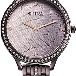 Glitz Purple Dial Analog Stainless Steel Strap Watch for Women-NS95209QM01-image-25