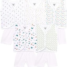 New Born Baby Boy's & Baby Girls jabla Clothing Top and Bottom Set(Multicolored), Pack of 5-image-20