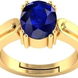 6.25 Ratti Natural Blue Sapphire (Neelam) Original Gemstone Ashtadhatu Adjustable Ring Rashi Ratna Certified Gemstone AA++ Quality For Men & Women (Style 136)-image-93