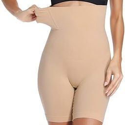 Women's Tummy Tucker High Waist Shapewear with Anti Rolling Strip Panties (Free-Size) (Waist Size Fits : 32 to 38 Inch) Beige-image-55