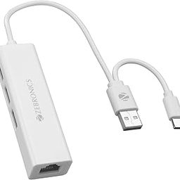 ZEBRONICS TA200UR Type C to Ethernet Adapter (4-in-1 Multiport Hub), 3 USB 2.0 Ports + RJ 45 Port, LAN Speeds Upto 100 Mbps, Lightweight Design, Plug and Play-10