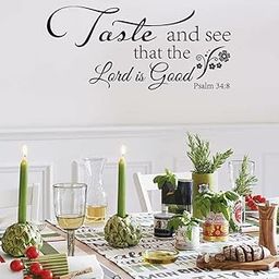 GADGETS WRAP Taste and See That The Lord is Good Psalm 34:8 - Vinyl Wall Decal Stickers Bible Verse Quotes Christian Motto Home Décor-image-45
